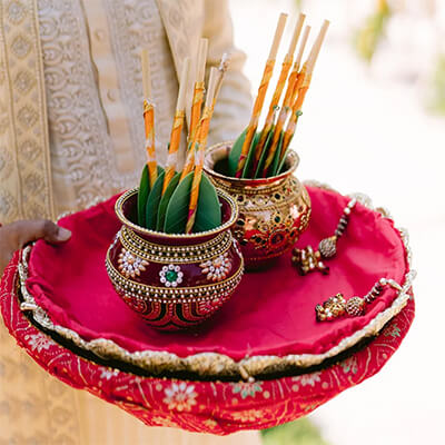 Haldi ceremony at an Indian wedding