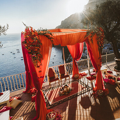 Luxury Indian wedding reception in Italy